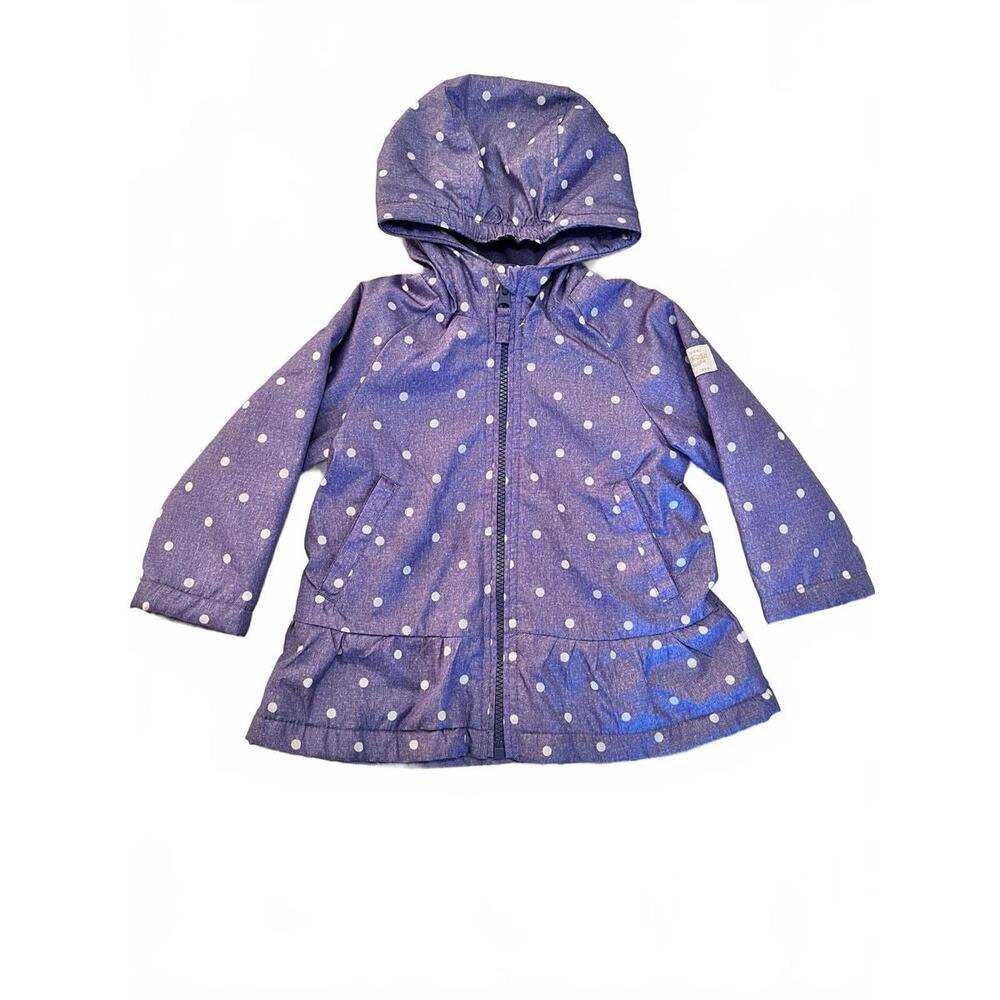 OshKosh B’gosh Toddler Girl Fall Jacket Peplum Hooded & Fleece Lined Coat (18m)